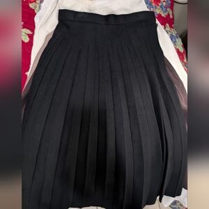Elegant Black Pleated Skirt